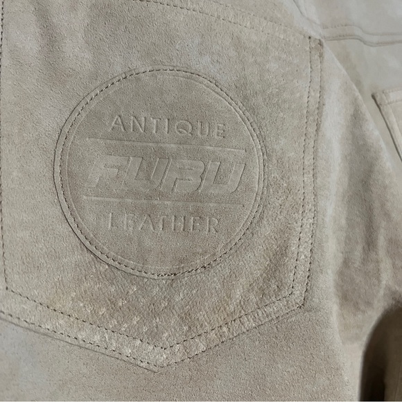 FUBU Vintage 90's Y2K Women's Bootcut Suede Leather Lined Pants Size 7 - Picture 6 of 7